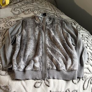 Chico's Gray Bomber Jacket